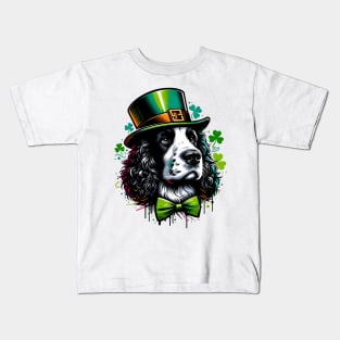 American Water Spaniel in Saint Patrick's Day Spirit Kids T-Shirt